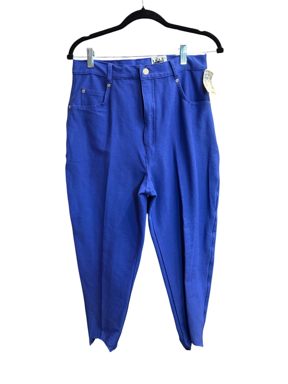 NWT Vintage ILIO French Royal Blue Stirrup Pants Size 14 High Rise 90s Stretch